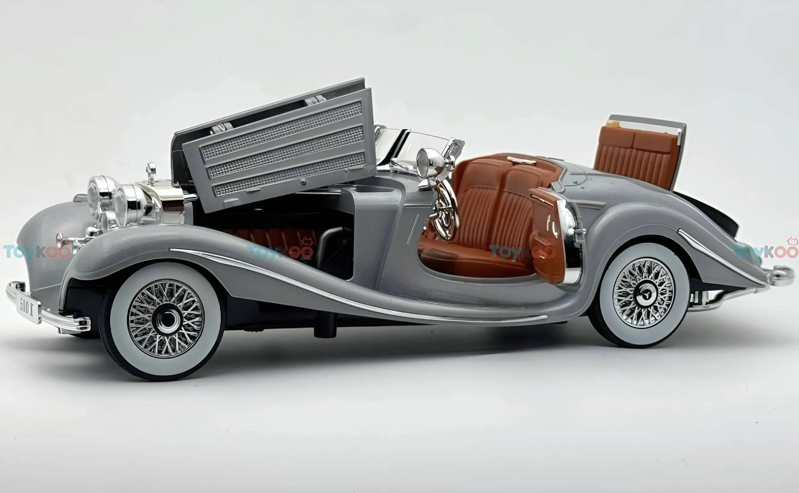 1936 Mercedes-Benz 500K 1:18 roadster  diecast scale model car - Big Size - Image 6