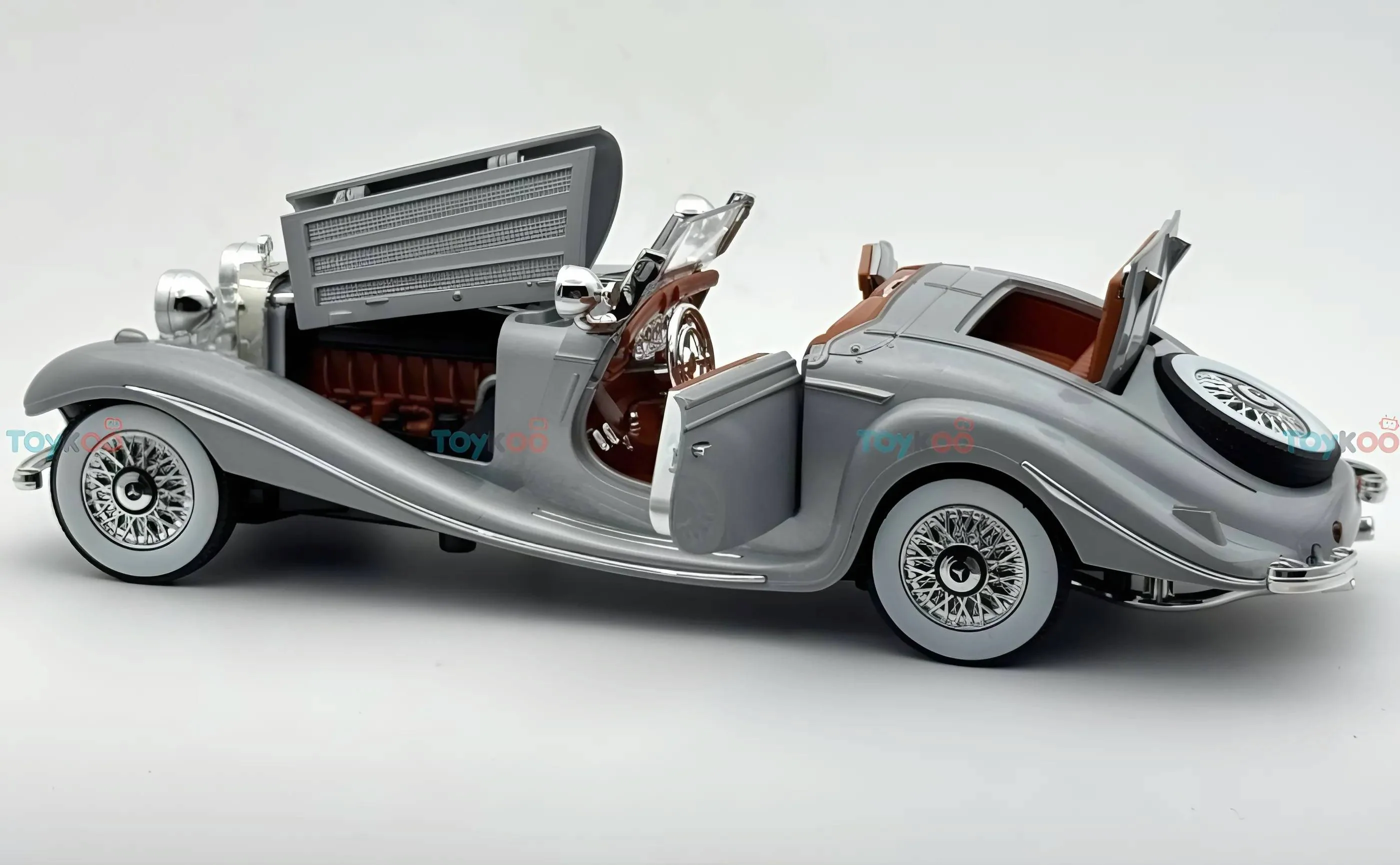 1936 Mercedes-Benz 500K 1:18 roadster  diecast scale model car - Big Size - Image 7