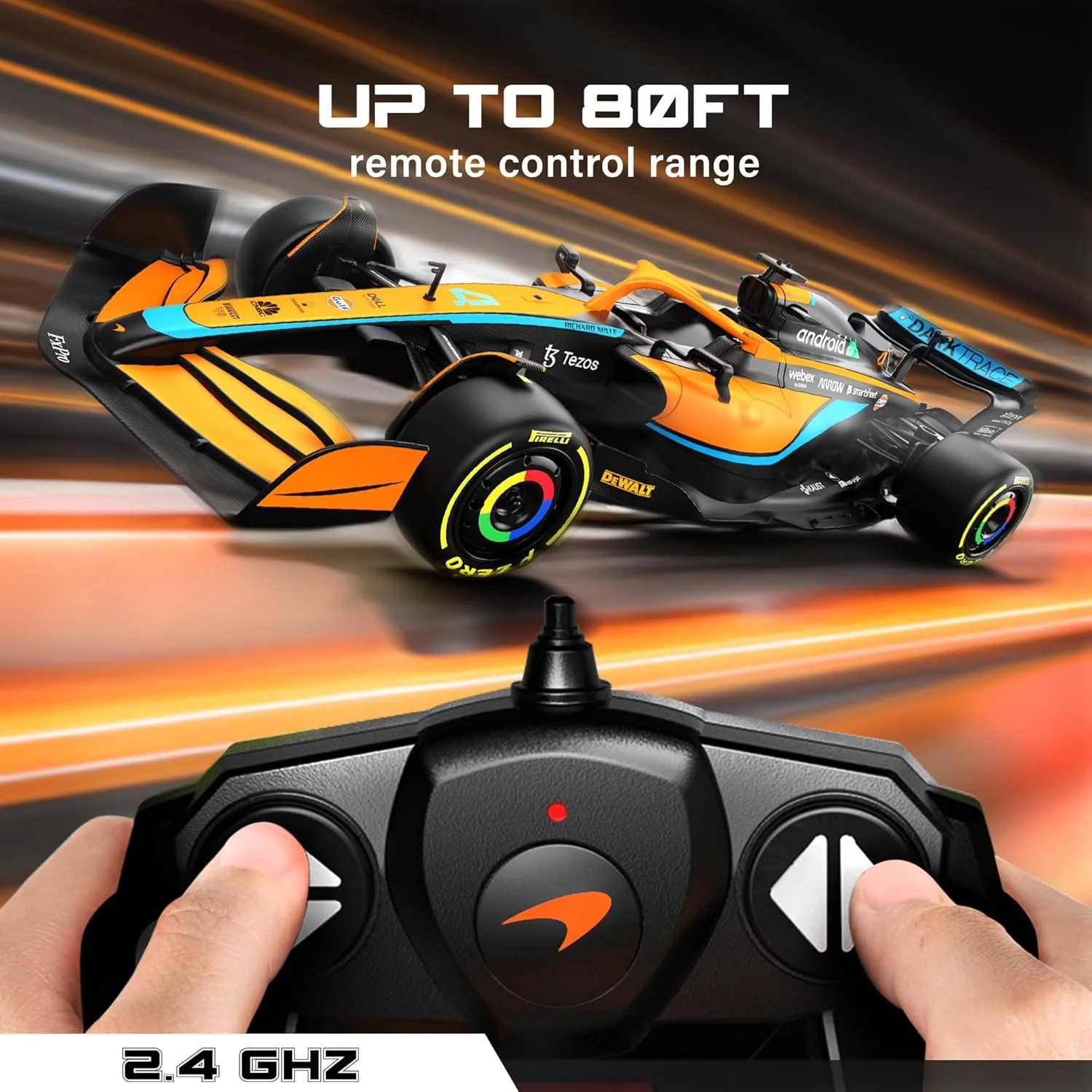 Rastar Authentic Licensed Mclaren F1 Mcl36 RC Car - Detailed Design, 2.4GHz Control | Color :  1:18 Mclaren F1 Mcl36 - Image 4