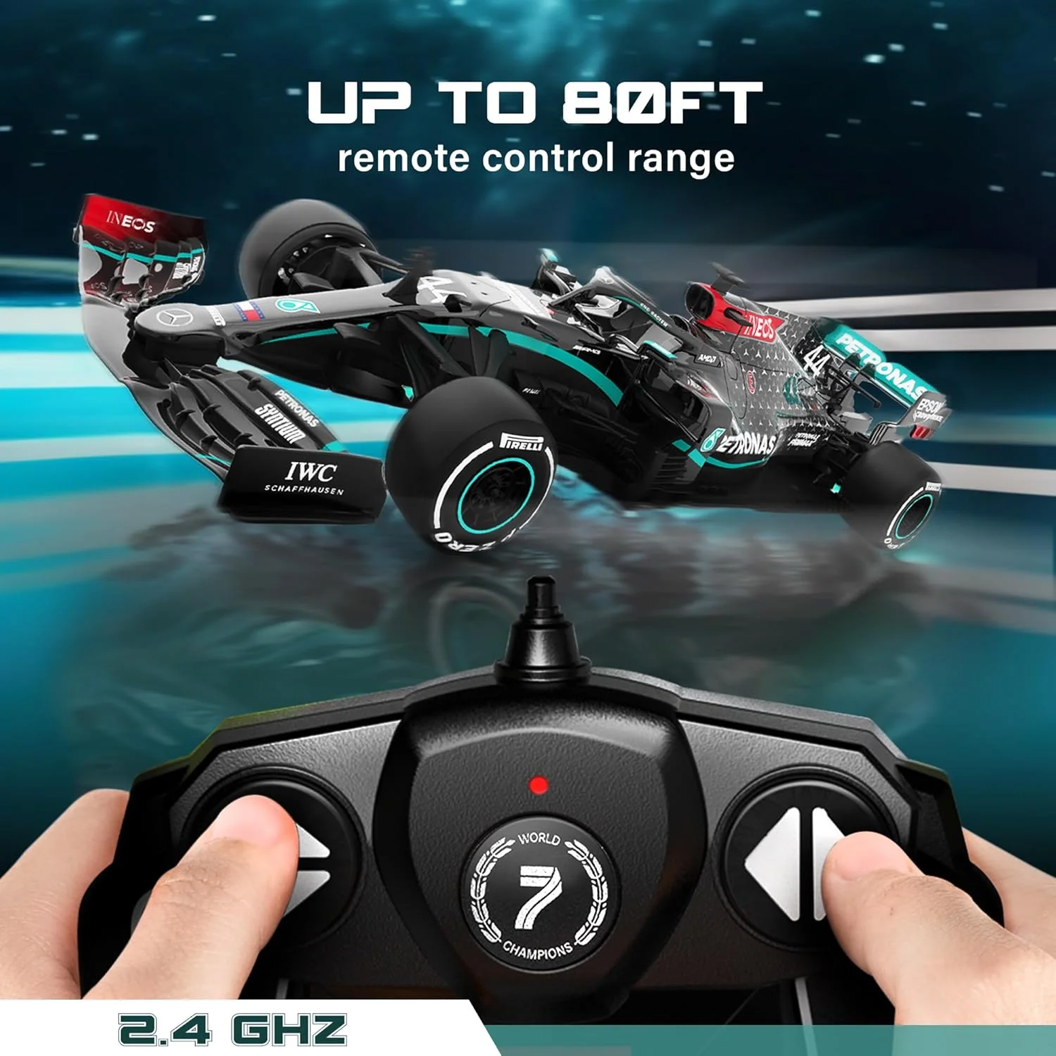 Rastar Authentic Licensed Mercedes-benz F1 W11 RC Car - Detailed Design, 2.4GHz Control | Color :  1:18 Mercedes-benz F1 W11 - Image 6