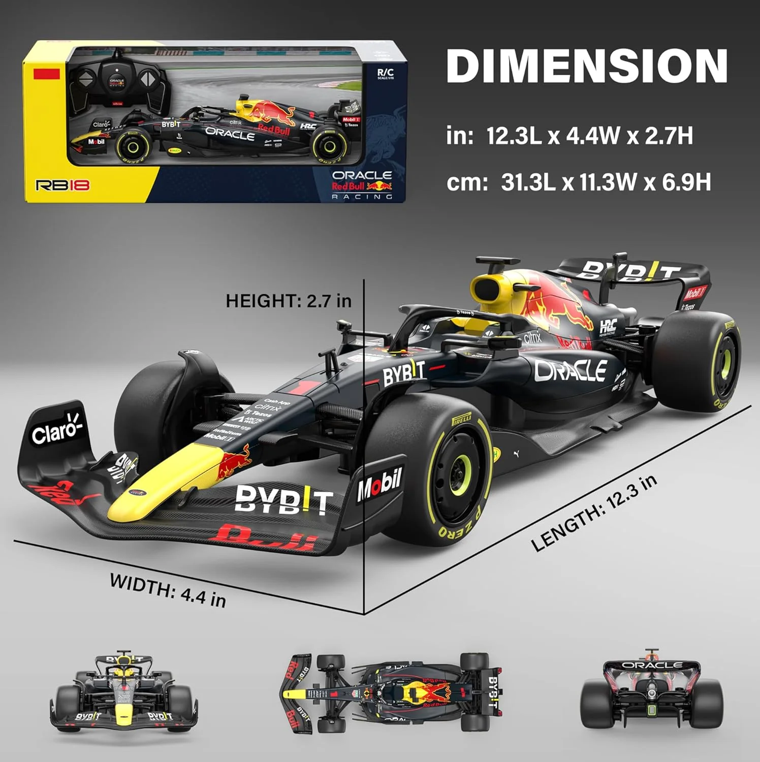 Rastar Authentic Licensed Redbull Rb18 RC Car - Detailed Design, 2.4GHz Control | Color :  1:18 Redbull Rb18(no.1) - Image 6